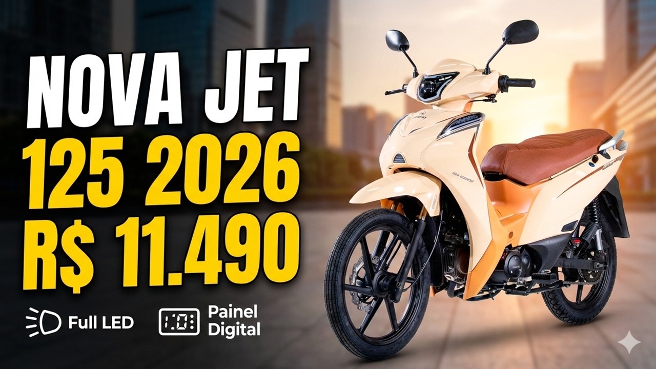 Shineray New Jet 125 2026 lançada! Preço e novidades