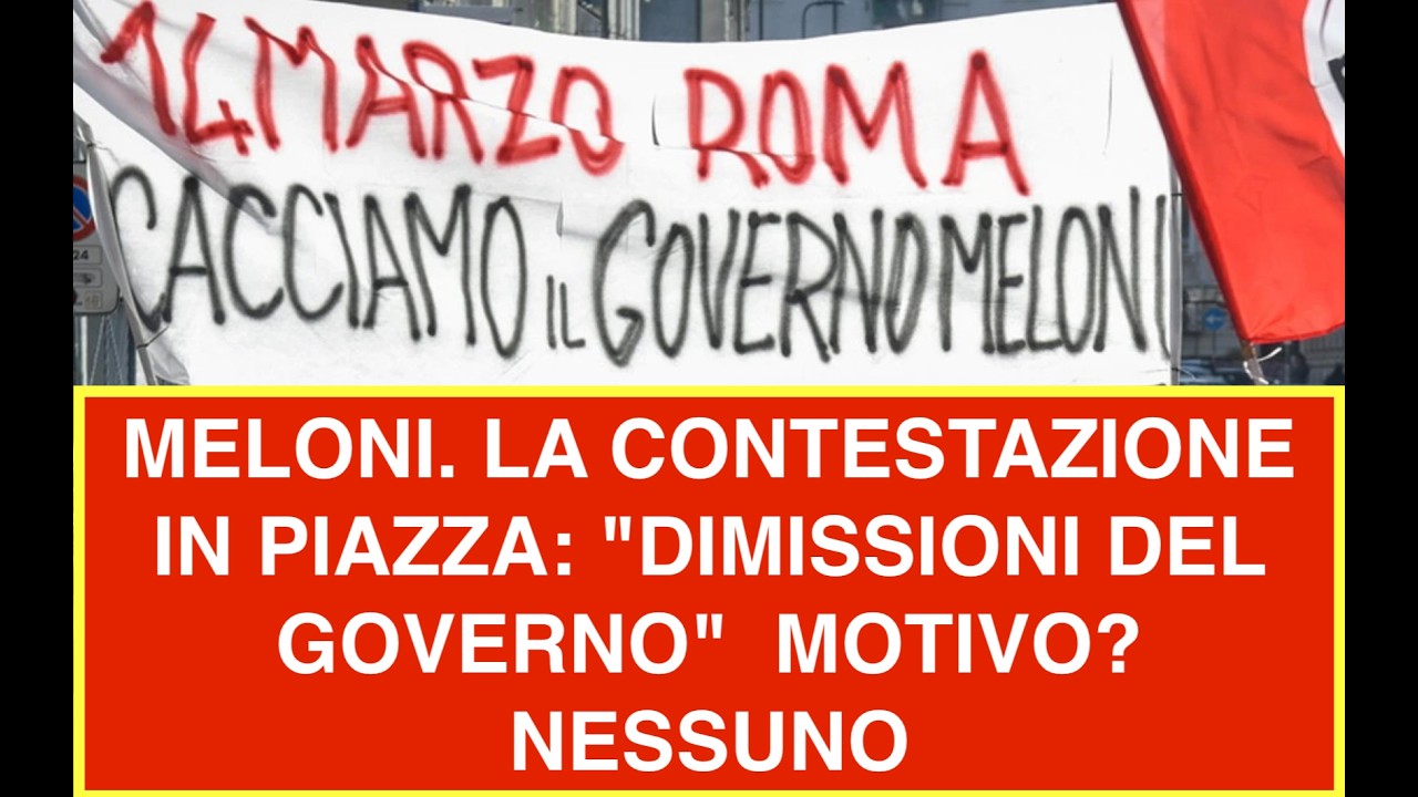 MELONI. LA CONTESTAZIONE IN PIAZZA: 