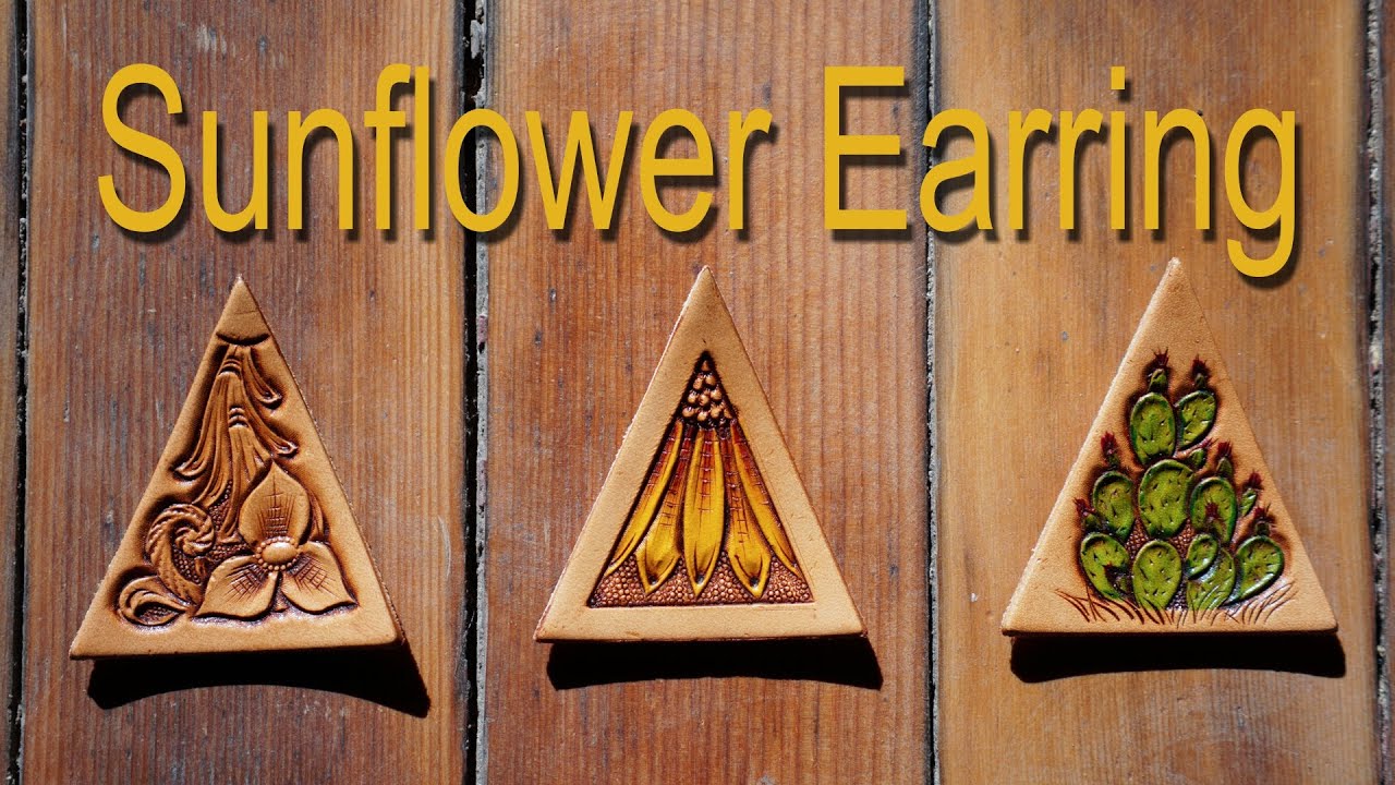 Sunflower Triangle Earring: 1of3