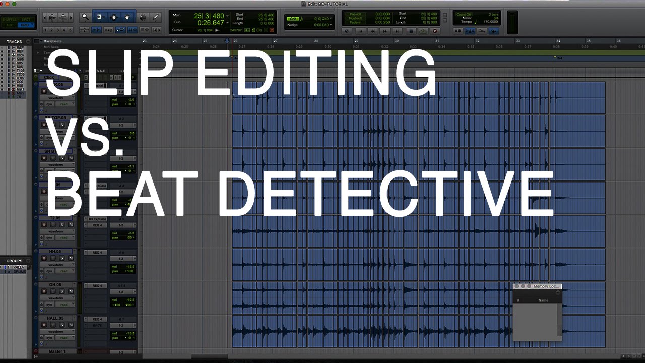Fastest Way to Edit Drums: Slip Editing vs. Beat Detective for Metal Drums