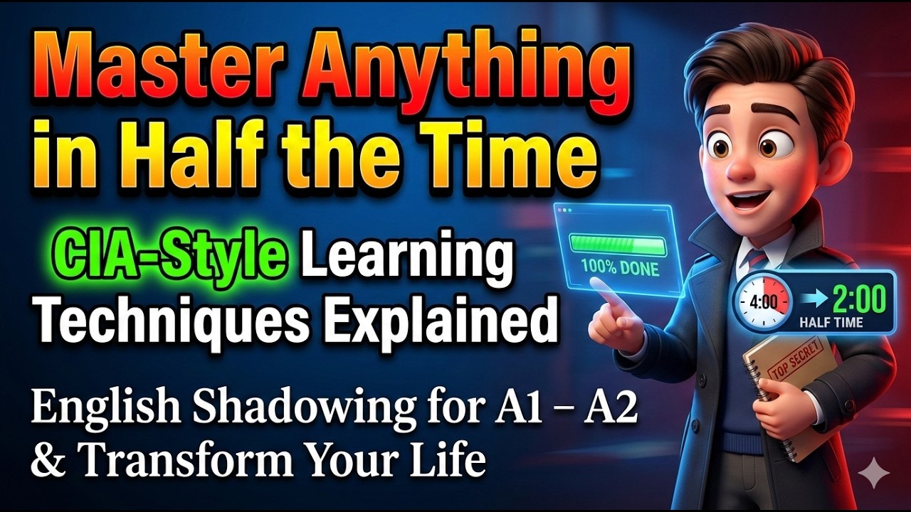 Master Anything in Half the Time CIA Style Learning Techniques Explained || Shadowing for A1 – A2
