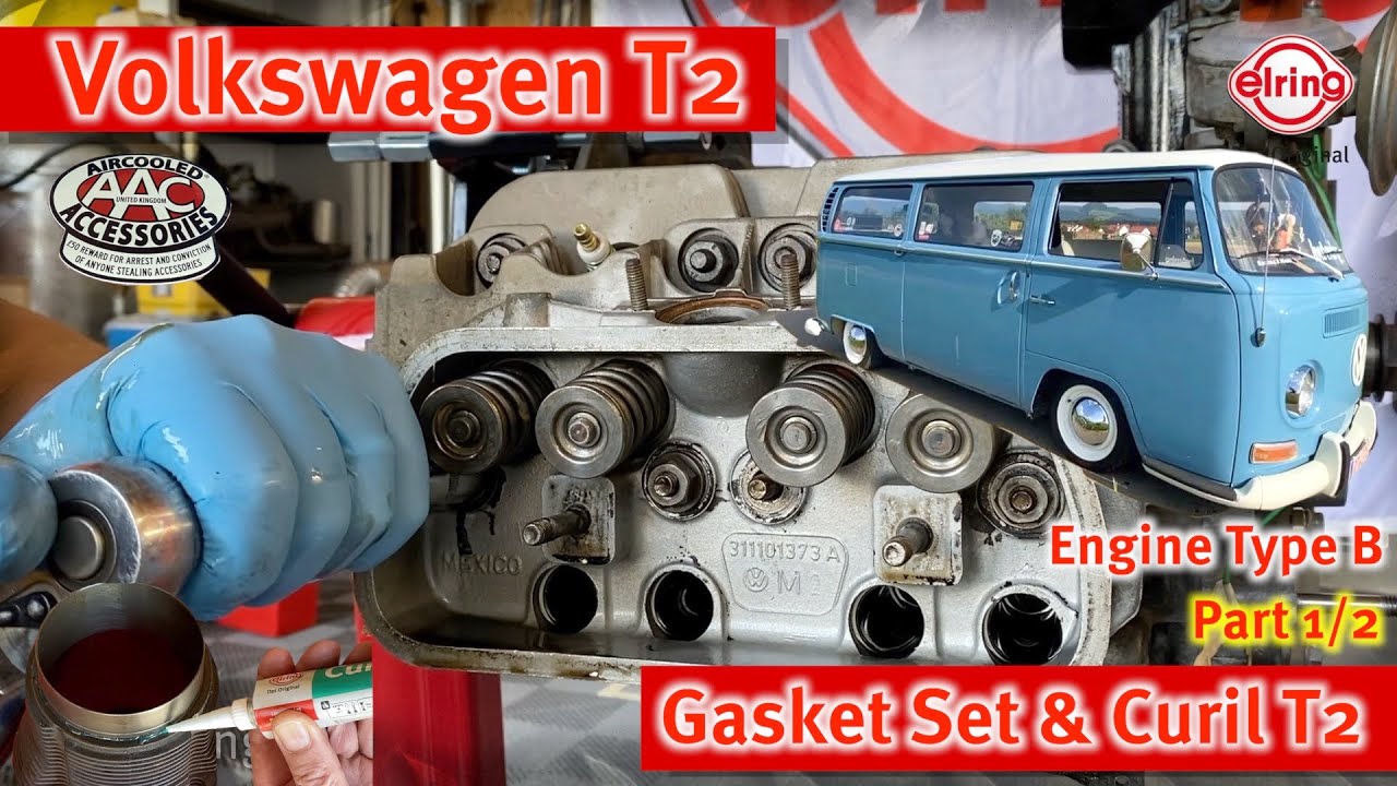 Elring Gasket Set & Curil T2 | Cylinder oil leakage Volkswagen T2 - Aircooled Type B | Bulli | Part1