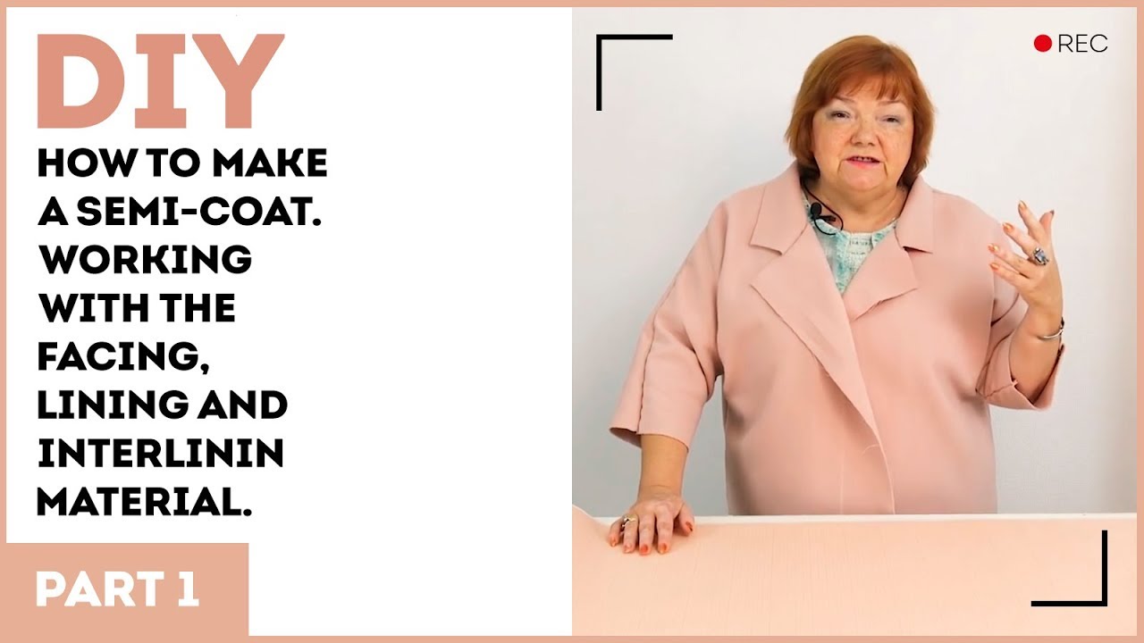 DIY: How to make a semi-coat. Working with the facing, lining and interlining material.