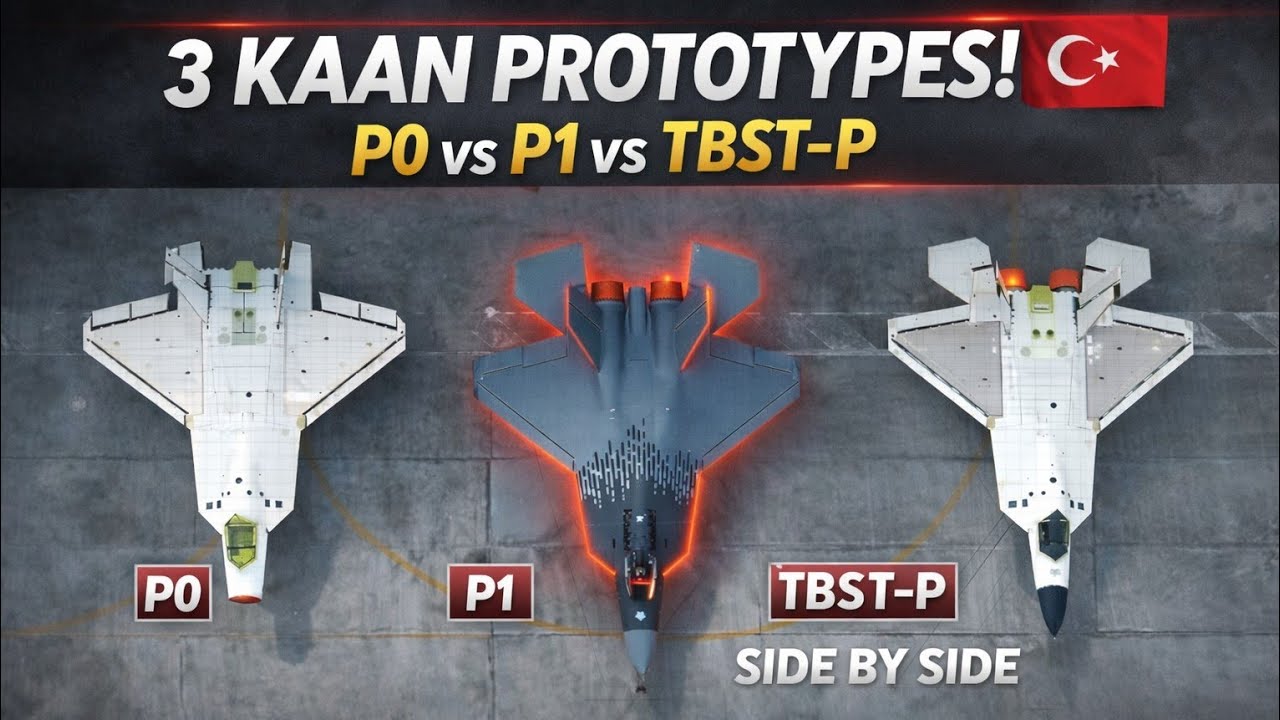 KAAN 3 Prototypes Side by Side | P0 vs P1 vs TBST-P Technical Breakdown | Türkiye’s 5th Gen Fighter