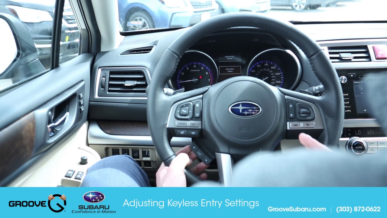 Как изменить настройки бесключевого доступа на Subaru 2017 года выпуска