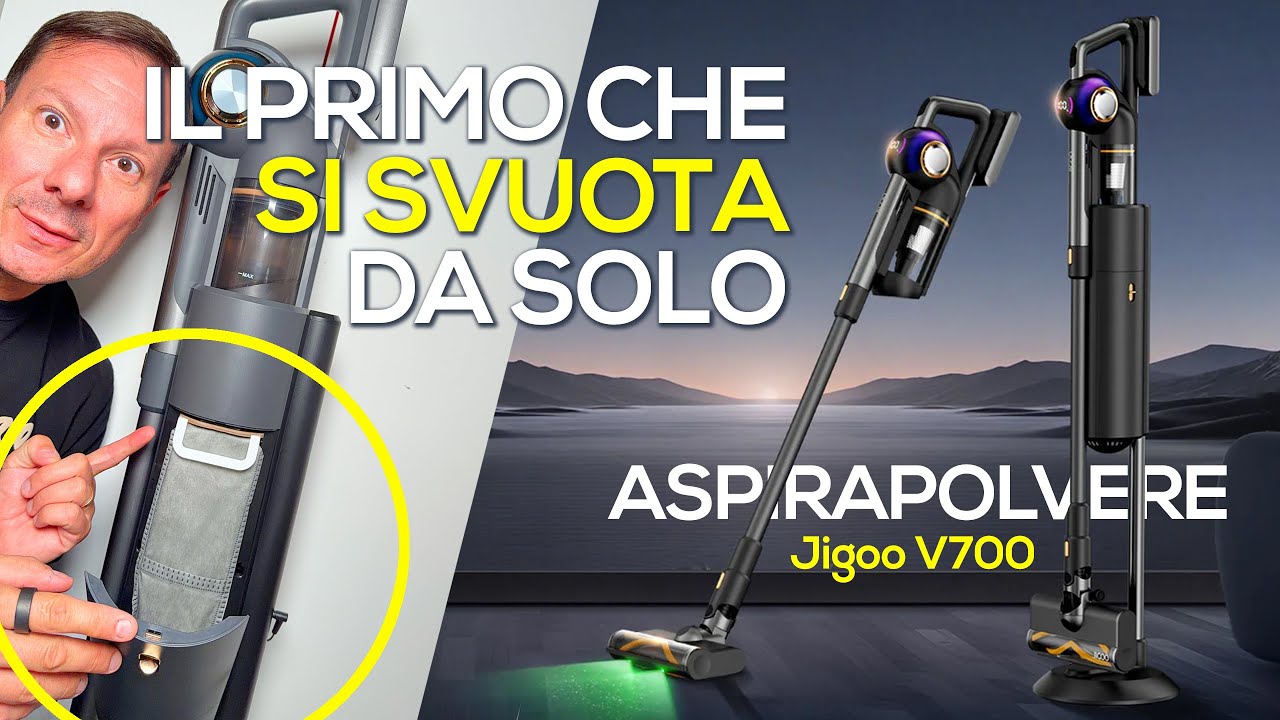 JIGOO V700: l’aspirapolvere che si svuota da solo (ideale per allergici! 🤧)