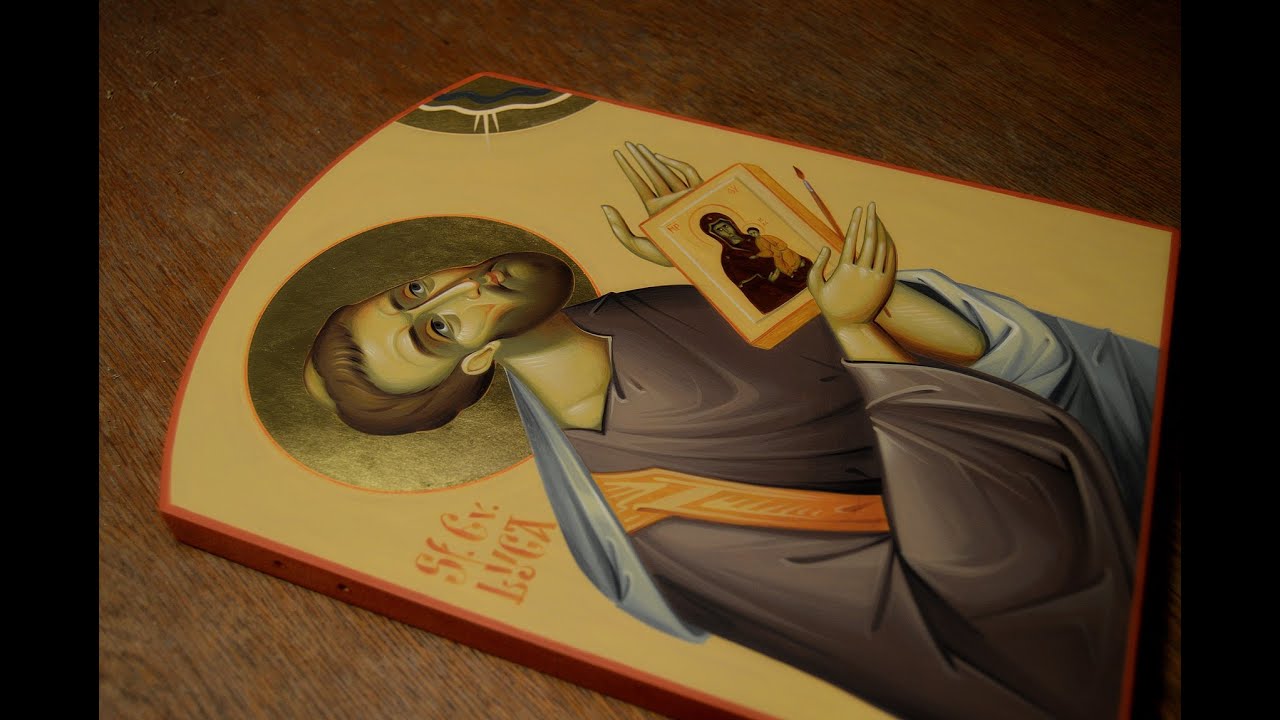 Vernisarea unei icoane pictate / varnishing a byzantine icon