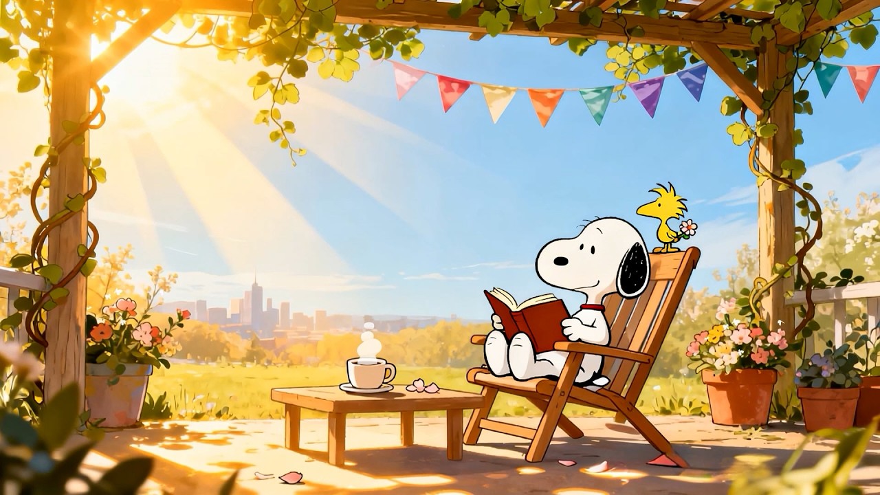 Snoopy&rsquo;s Golden Summer Morning ☀️📖 Chill Lofi Beats for Relax, Study & Peaceful Vibes