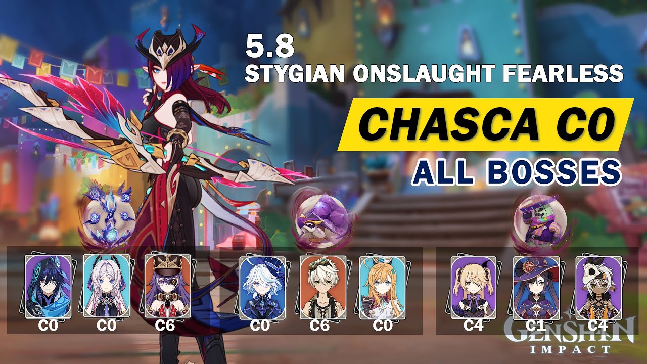 5.8 Stygian Onslaught Fearless CHASCA C0R1 All Battlefield - Genshin Impact