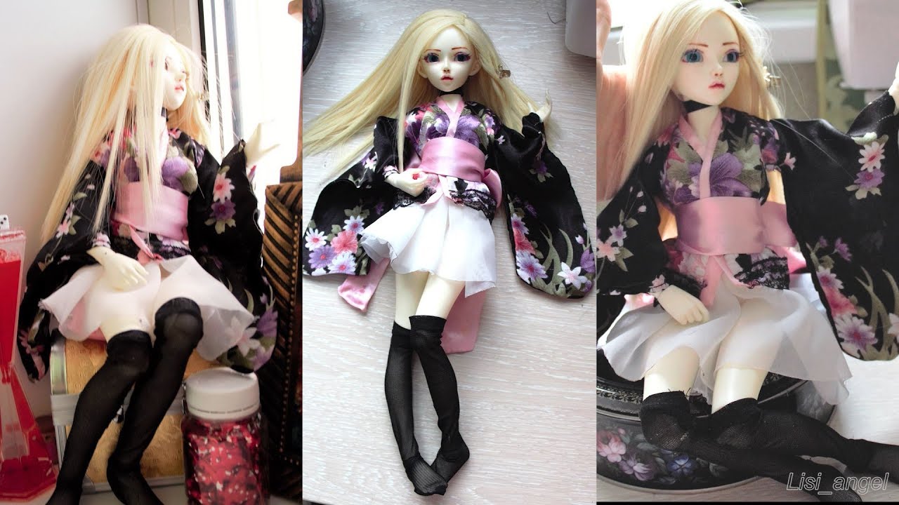 [Lisi_angel]DIY-кимоно для куклы BJD. Как? Одежда для кукол.