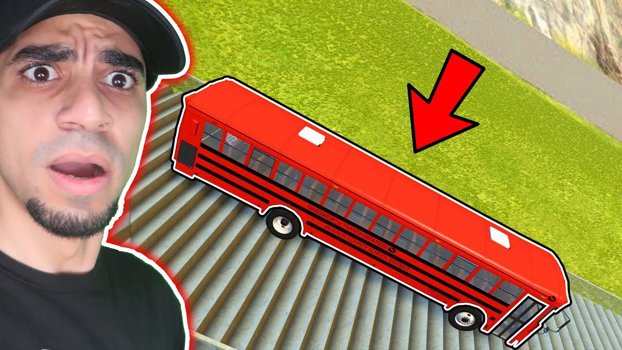 تحدي نزلة الدرج المستحيلة | BeamNG Drive !!