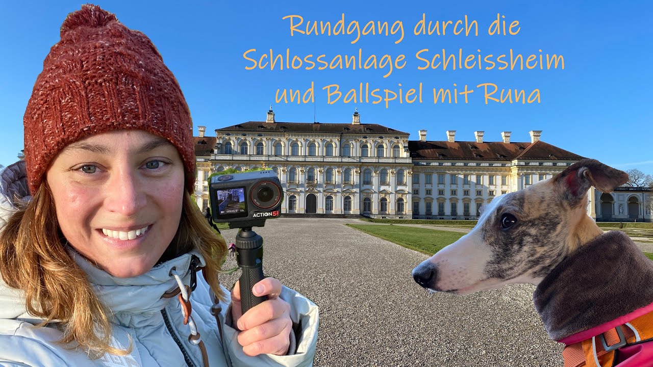 Rundgang durch die Schlossanlage Schleissheim und Ballspiel mit Runa