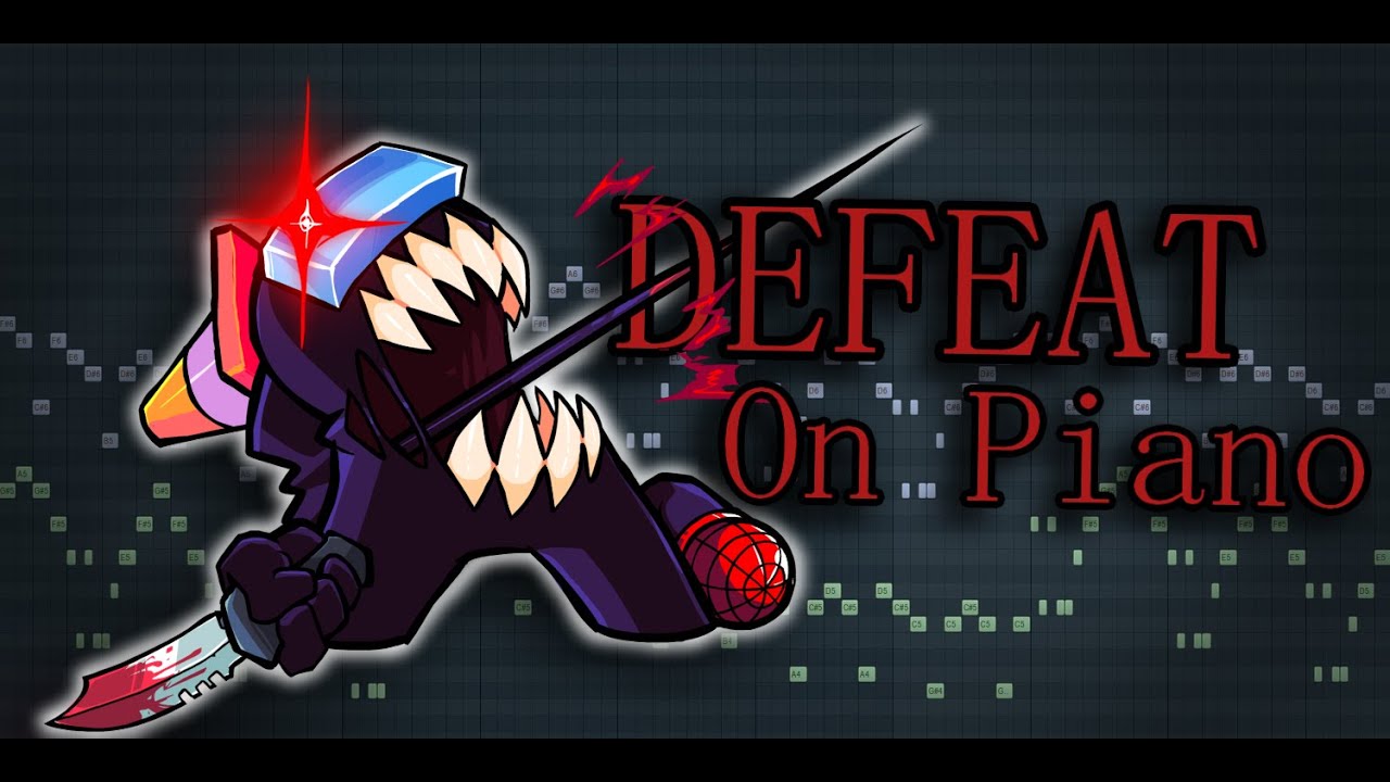 FNF VS Imposter V4 DEFEAT On Piano
