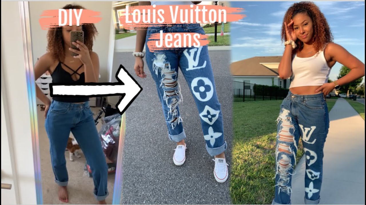 DIY| Louis Vuitton Jeans| Bleach
