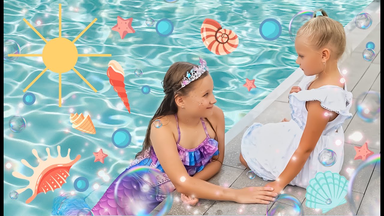 A Surprise Mermaid in the Pool! 🧜‍♀️✨ A Magical Wish Story