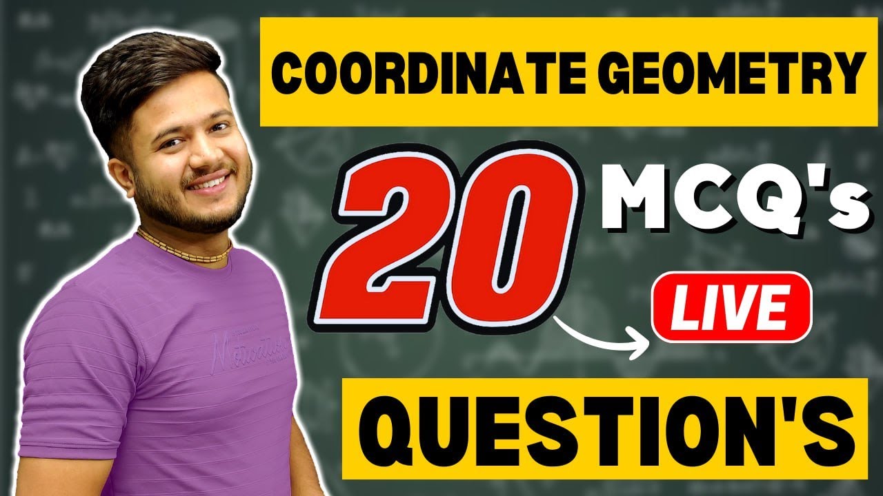 20 IMP MCQ's from Coordinate Geometry| class 10 maths session (2023-24)| Deepak sir | Gyaani keeda