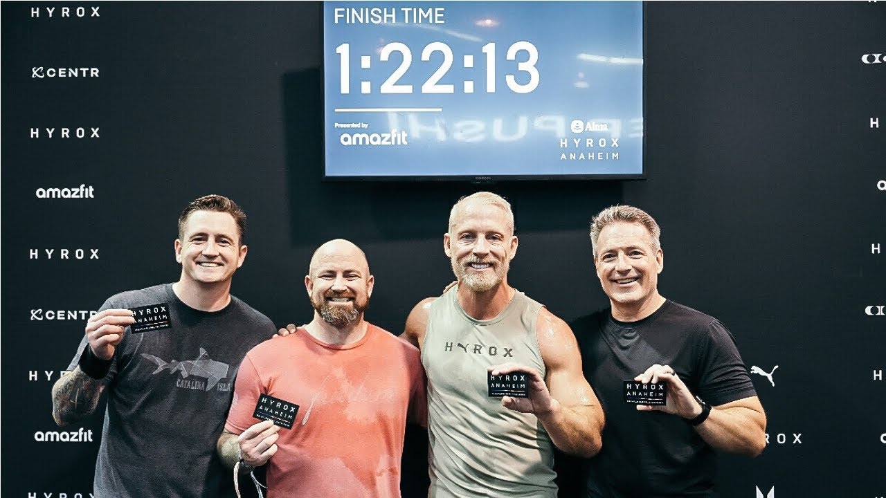 Hyrox Anaheim Sean, Andy, Paul, Joey