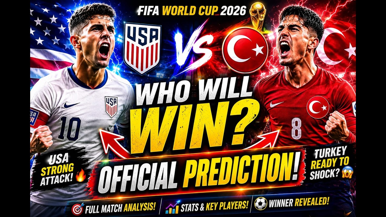 USA vs Turkey Prediction ⚽ FIFA World Cup 2026 | Who Will Win?
