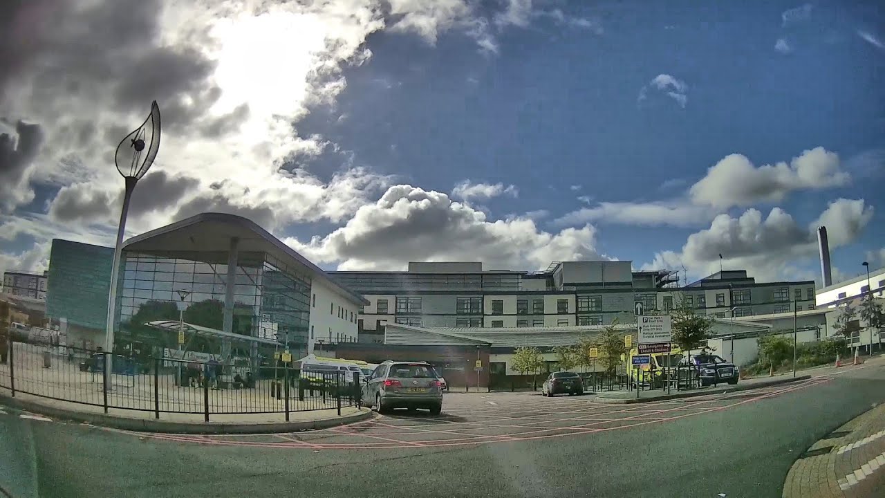 Derby Royal Hospital car parks driving sequence - 30th Aug 2020