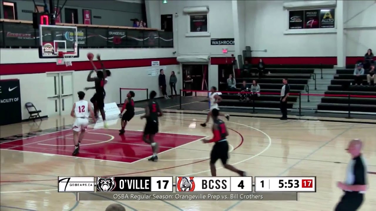 Joe Jones Orangeville Prep Highlights vs Bill Crothers | OSBA