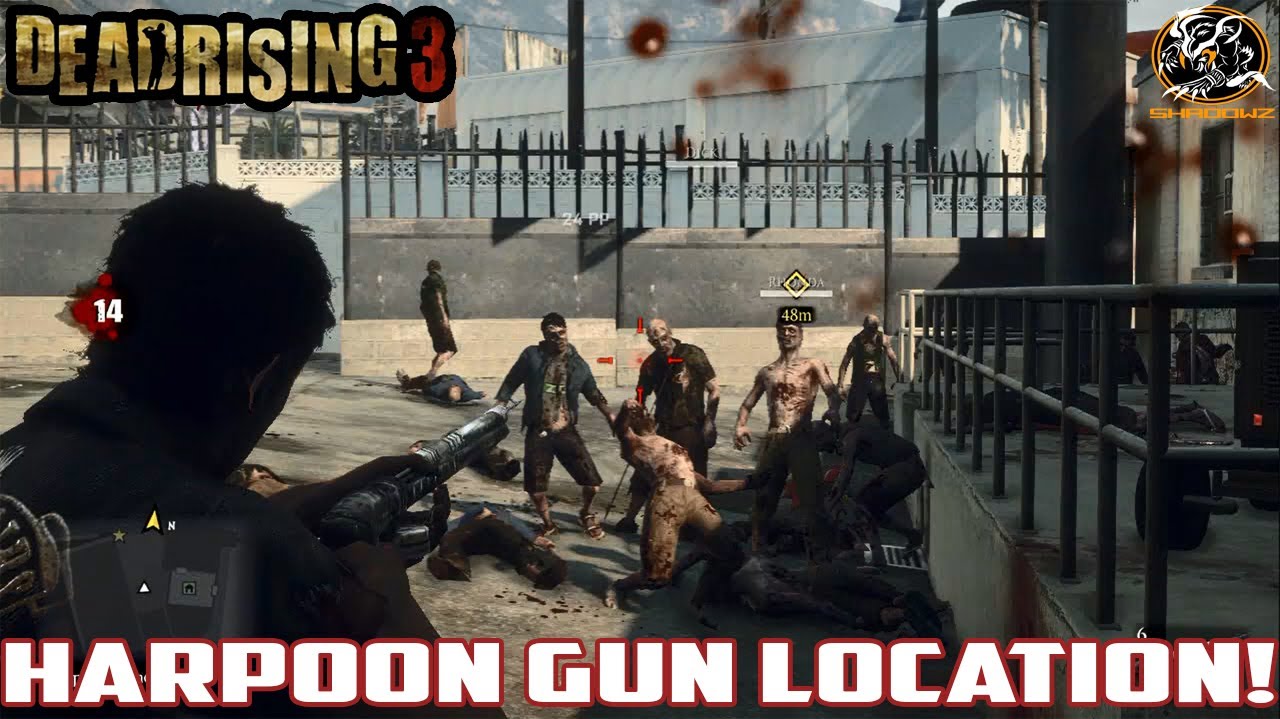 Dead Rising 3 - HARPOON GUN LOCATION! (Secret Weapons Guide)