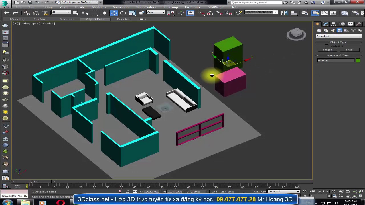 QUẢN LÝ FILE, PHÍM TẮT TRONG 3DS MAX DESIGN TRAINING 3DCLASS.NET