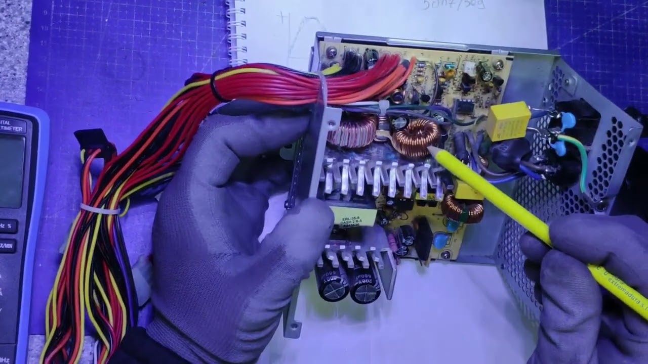 Como funciona una fuente de pc, paso a paso. How a PC fountain works, step by step.
