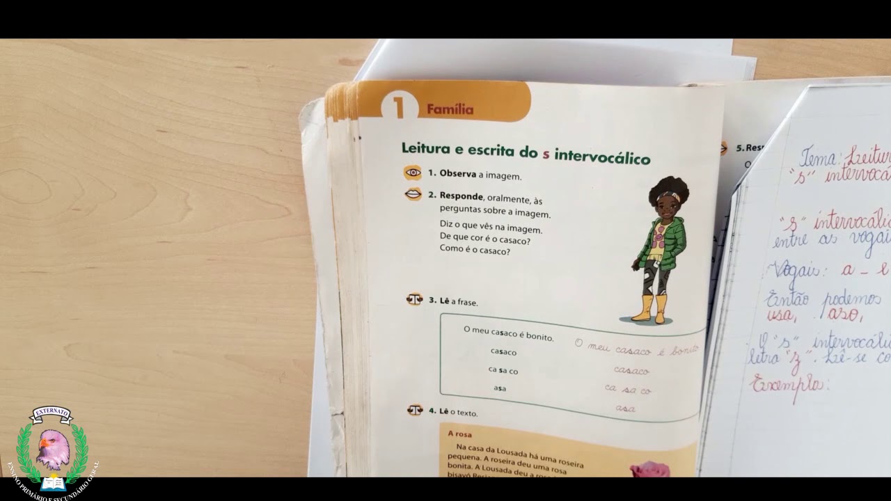 Aula de Português da 2ª Classe  leitura e escrita da letra S Intervocálico