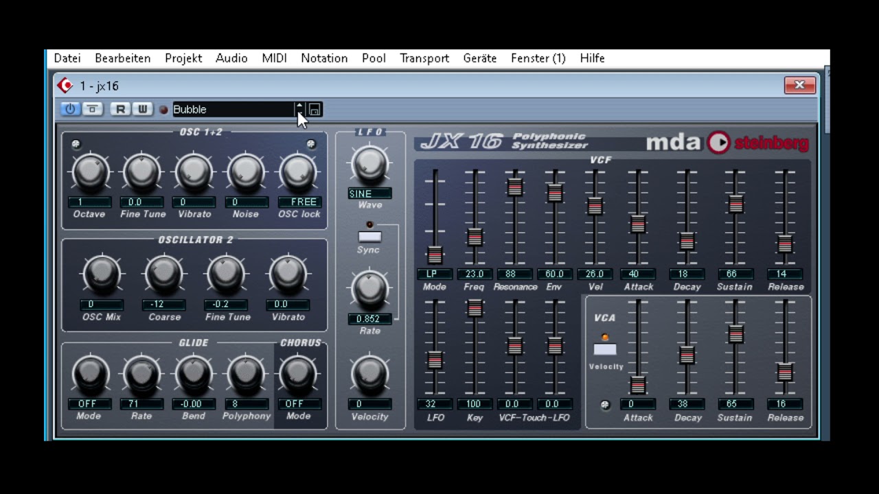 Synth [024] - jx16 (mda & Steinberg) Free VST Preset Demo