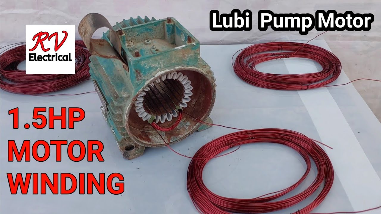 Lubi 1.5 HP motor winding Data || Lubi (MDH-37H )
