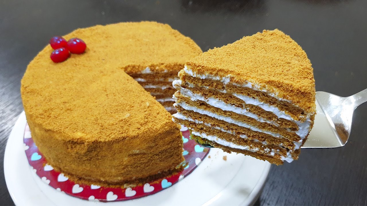 ഓവനില്ലാതെ Perfect Honey Cake In Malayalam /How To Make Honey Cake / Medovik/Ayesha’s Kitchen