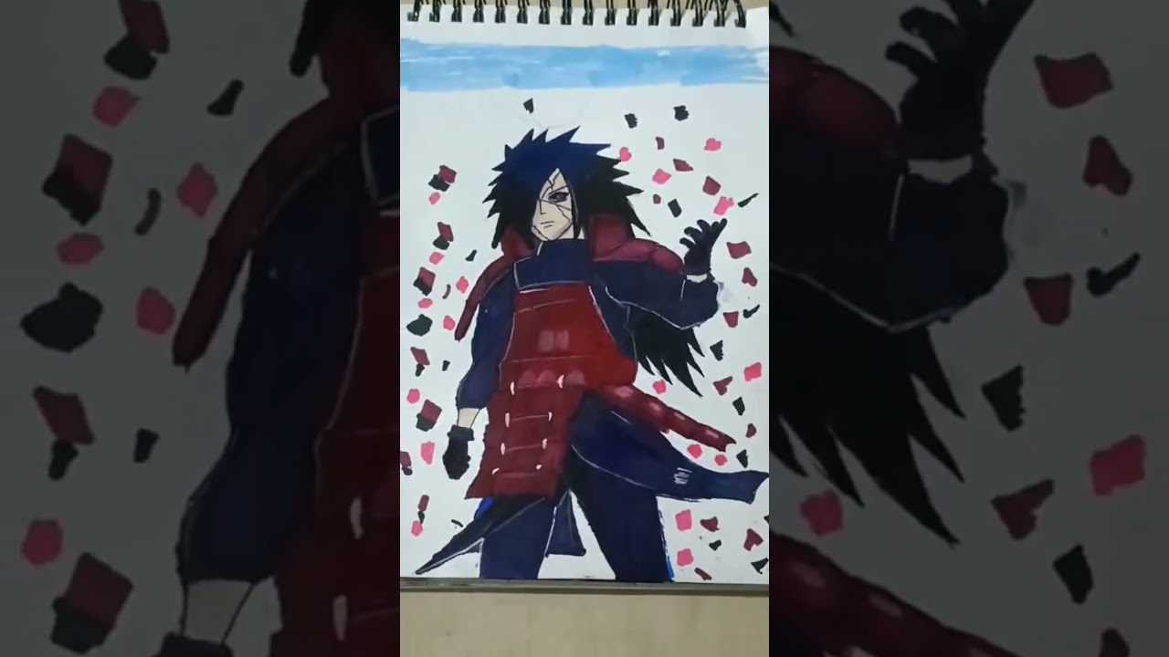Colouring Madara Uchiha/ Pytho Drawing