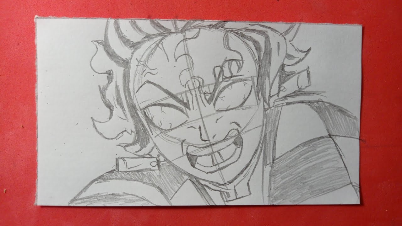 Como desenhar o Kamado Tanjiro Passo a passo