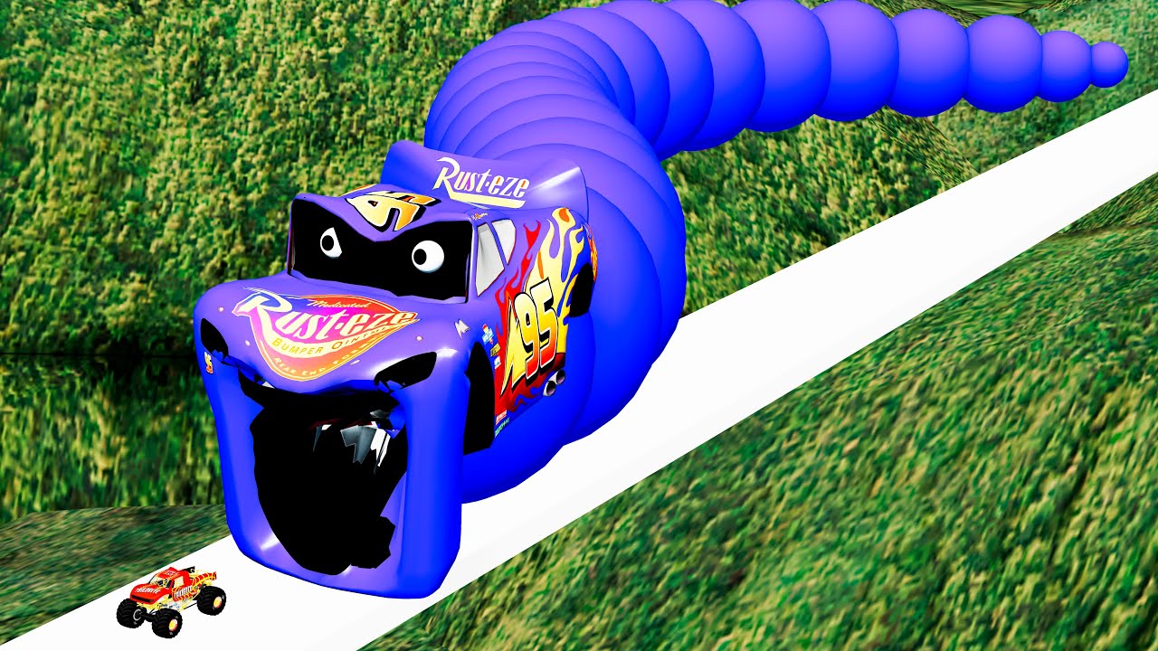 PLAY WITH THE MONSTER: WHO SURVIVES? MONSTER TRUCK VS HUNGRY SNAKE