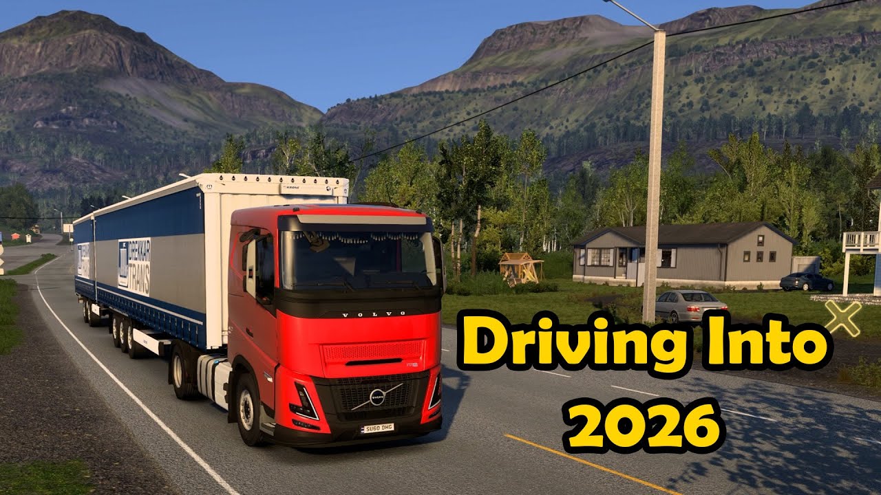 На пути в 2026 год | ETS2 Двойной прицеп Volvo FH6 (из Тромсё в Анденес)