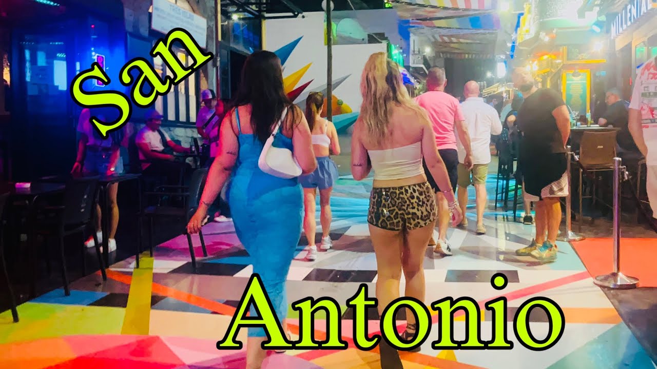 Night Life San Antonio Ibiza Street Party Summer 2025!!