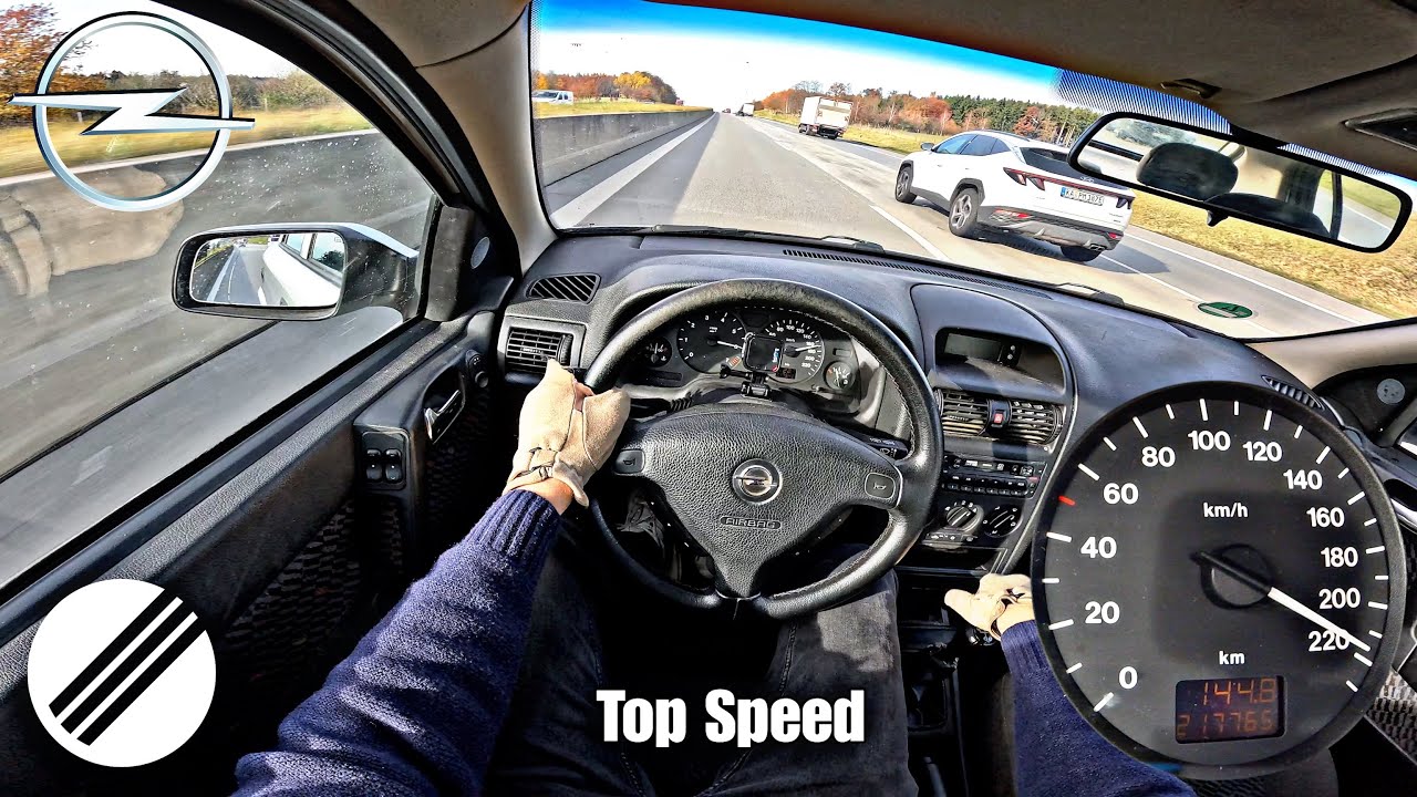 2004 OPEL ASTRA G 1.8 16V TOP SPEED DRIVE ON GERMAN AUTOBAHN 🏎