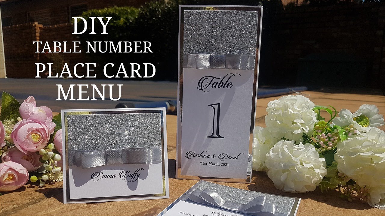 Table Number, Place Card and Menu (HOW TO)