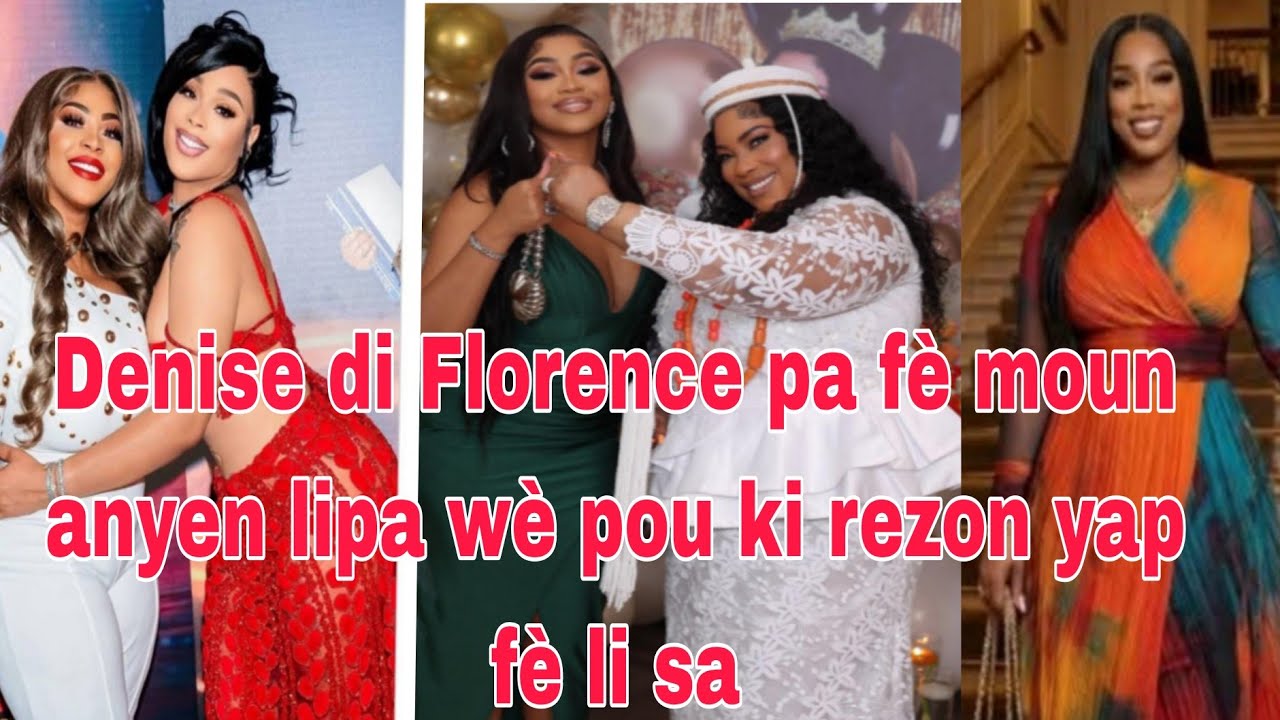 Florence melé/Denise mete pou Blondedy ki ale kay ougan pou mambo a kanpe lwen Florence pou krem lan