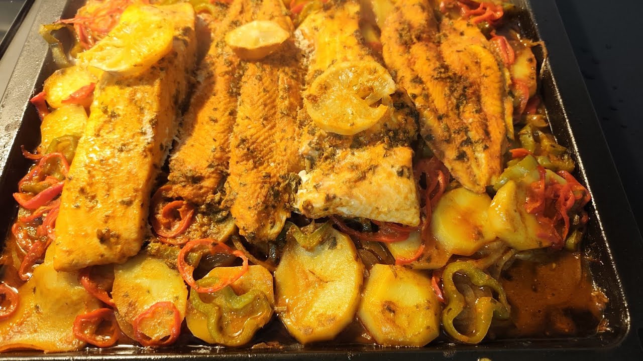 لاطه الحوت في الفرن صحيه ولديده وسهله 🐟🐟،😋😍