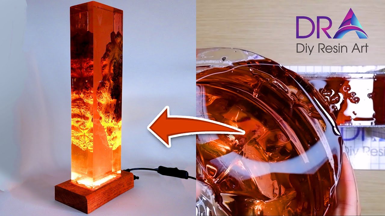 Beautiful Color Epoxy Resin lamp Art with DRA | Diy Resin Art