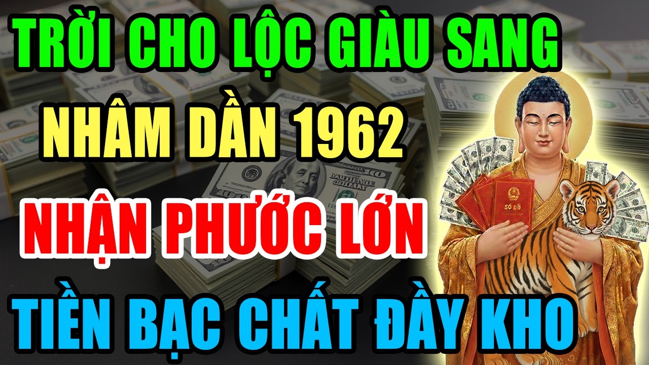 Trời Cho Lộc Giàu Sang, Nhâm Dần 1962 Nhận Phước Lớn, Tiền Bạc Kéo Về Ầm Ầm Nếu Có 9 Dấu Hiệu Này