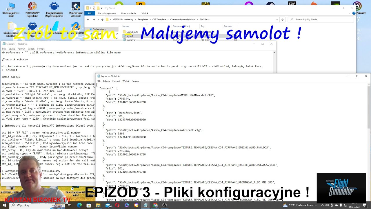 MFS 2020 - Malowanie samolotu cz.3, pliki konfiguracyjne!