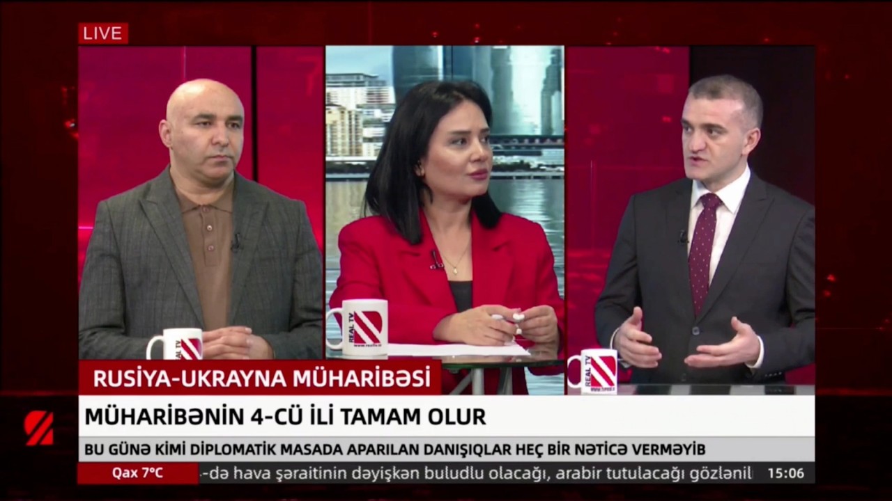 Ukrayna-Rusiya müharibəsinin 4-cü ili: sülh və ya atəşkəs imkanları REAL TV`də geniş müzakirə olunub