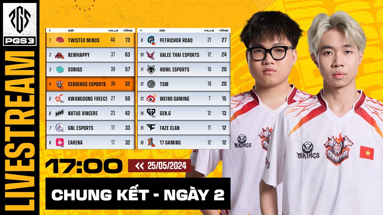 🏆[PGS 3] CHUNG KẾT - NGÀY 2: 🇻🇳 CES, 🇨🇳 PERO, NAVI, 🇰🇷 GEN, TWIS, SQ, FAZE, 🇨🇳 17, 🇰🇷 KDF, 🇹🇭 EA...