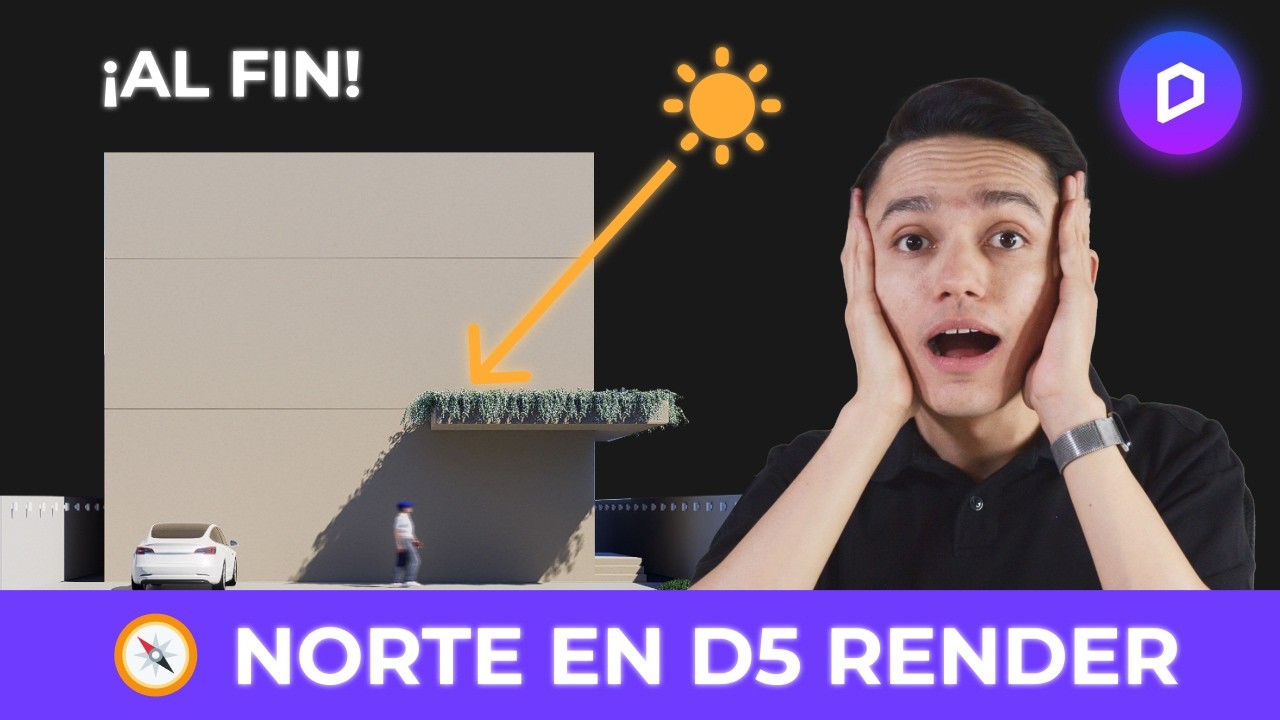 Cómo configurar el norte en D5 render | Asoleamiento real en D5 render
