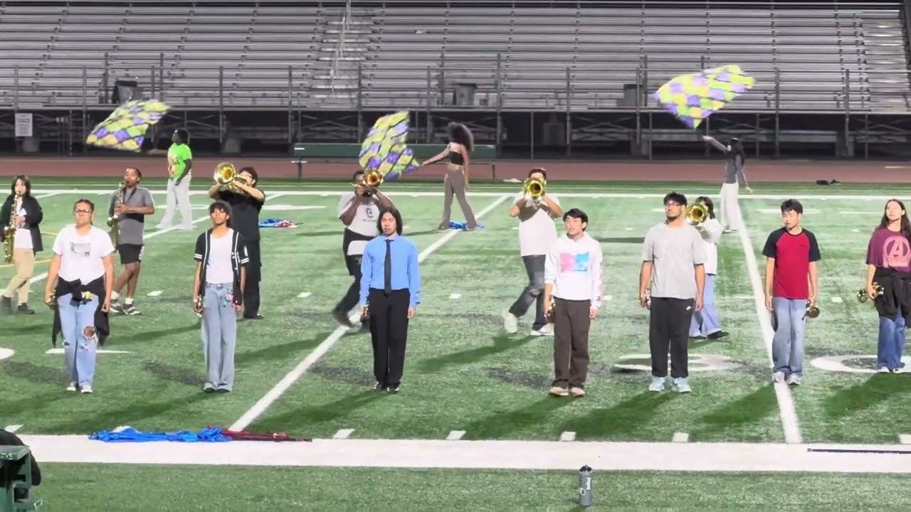 Family and Friends night at Mustang Band rehearsal 