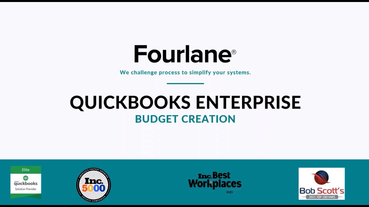 QuickBooks Enterprise - Budget Creation -  Expert Training - Learn QBES