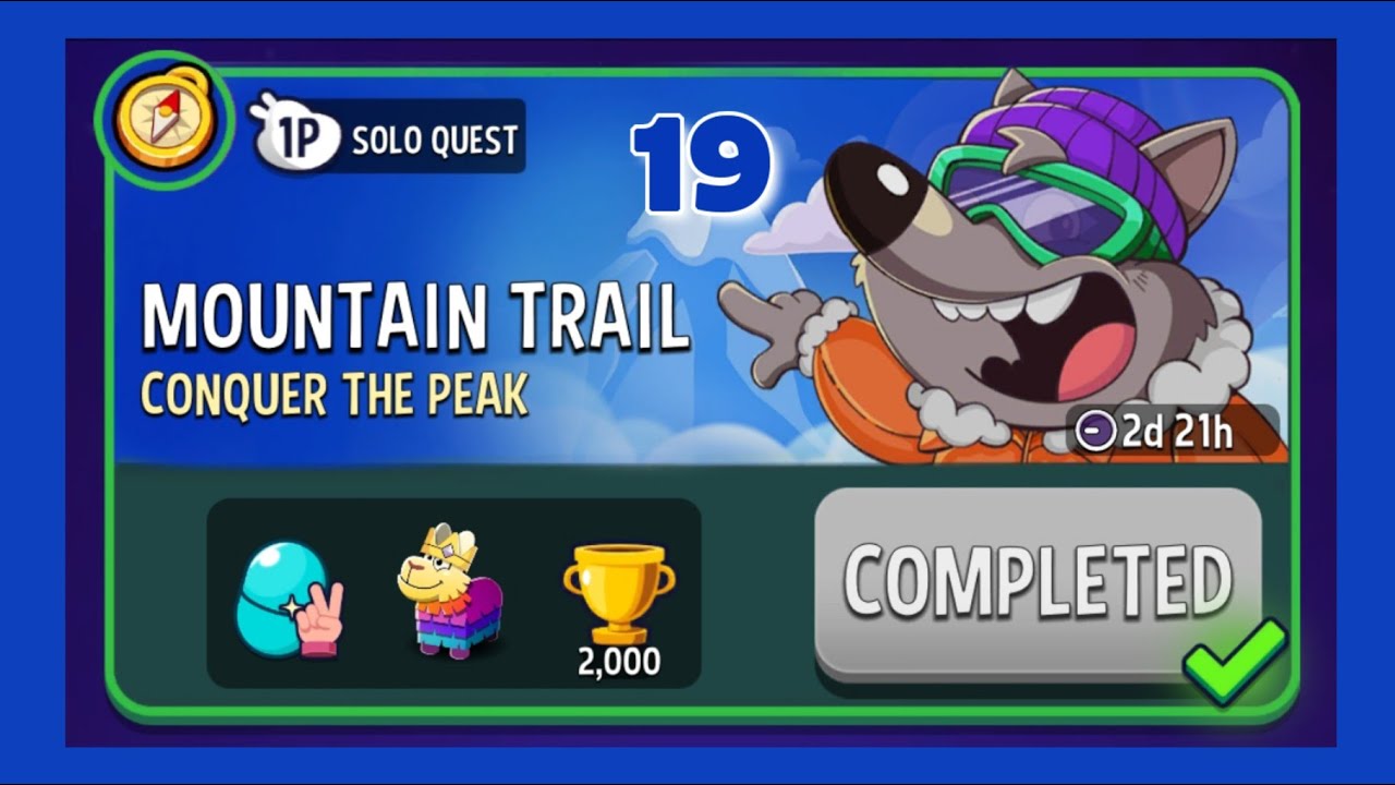Mountain trail solo challenge|solo quest 19|match masters