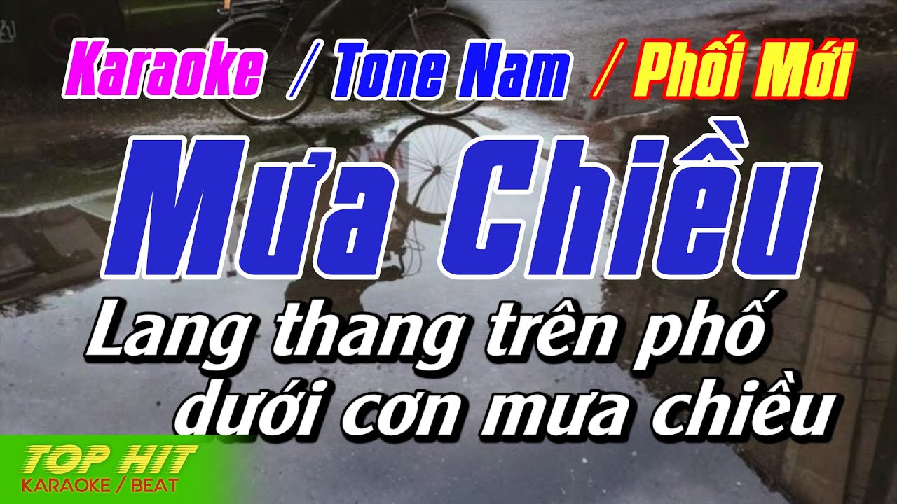 Mưa Chiều Karaoke Tone Nam Phối Mới Dễ Hát | Top Hit Karaoke